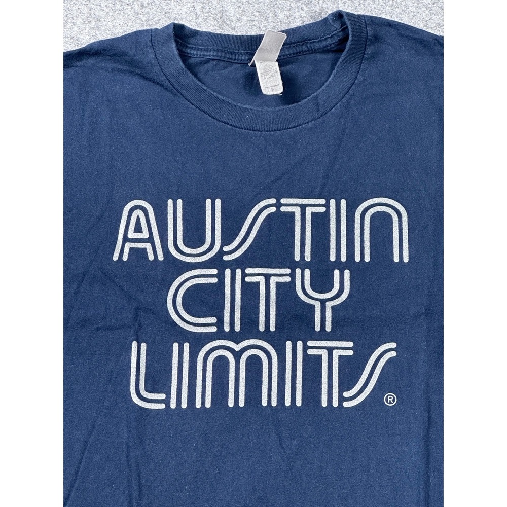 Austin City Limits Music T-Shirt Mens Small Navy Blue Graphic Tee